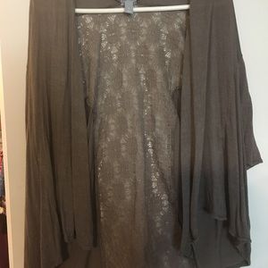 Taupe Camisole with lace back.